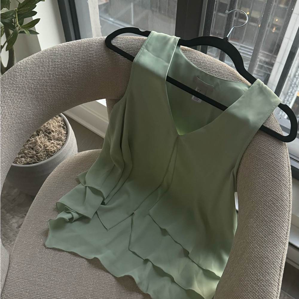 Elegant Green Sleeveless Top